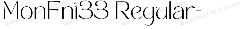 MonFnt33 Regular字体转换